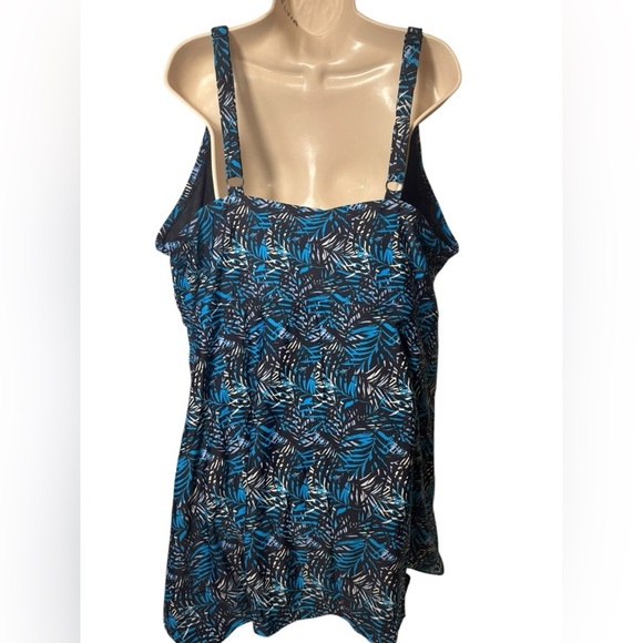 Swimsuits For All Longer Length Mesh Tankini Top by Swim 365-Size 28 - Picture 5 of 11